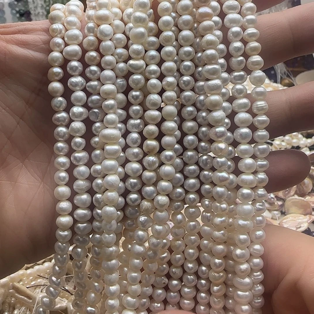玛瑙/玉髓合金珠宝半成品卡6mm小椭圆珍珠