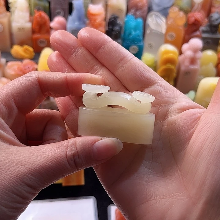 老挝石印石手工定制1.7✖️4.5厘米椭圆，包刻字