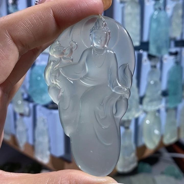 胖***糖岫玉未镶嵌颈饰吊坠