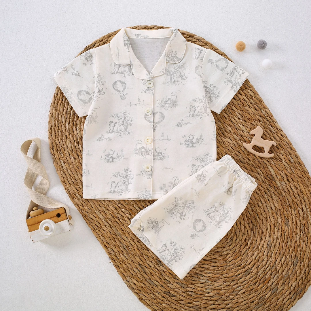 8409-【素描--儿童家居服】-直播间宝宝秋衣连体链接专属