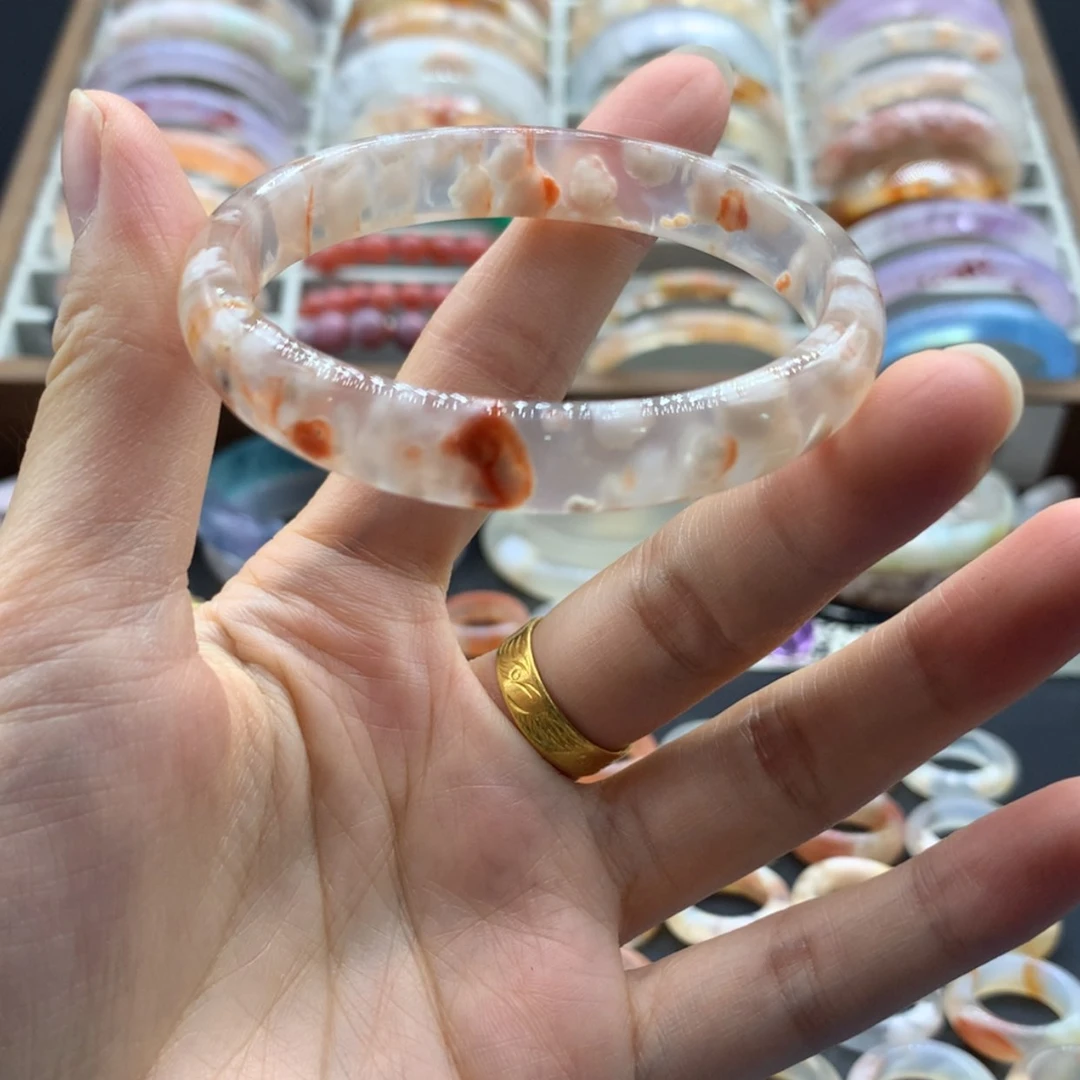 【闪购商品】玛瑙/玉髓手镯未镶嵌小**没