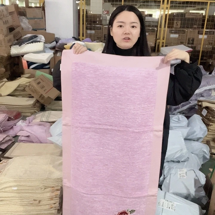 紫色沙发巾纯棉60*12