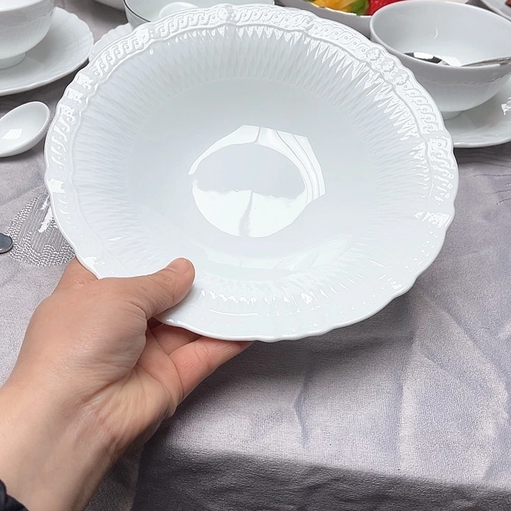 碗高白玉泥九寸太阳汤盘一个包邮