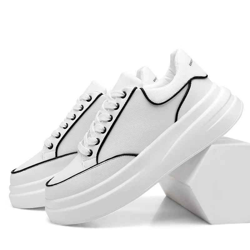 男士休闲鞋2025新款厚底增高小白鞋潮流情侣板鞋百搭运动鞋