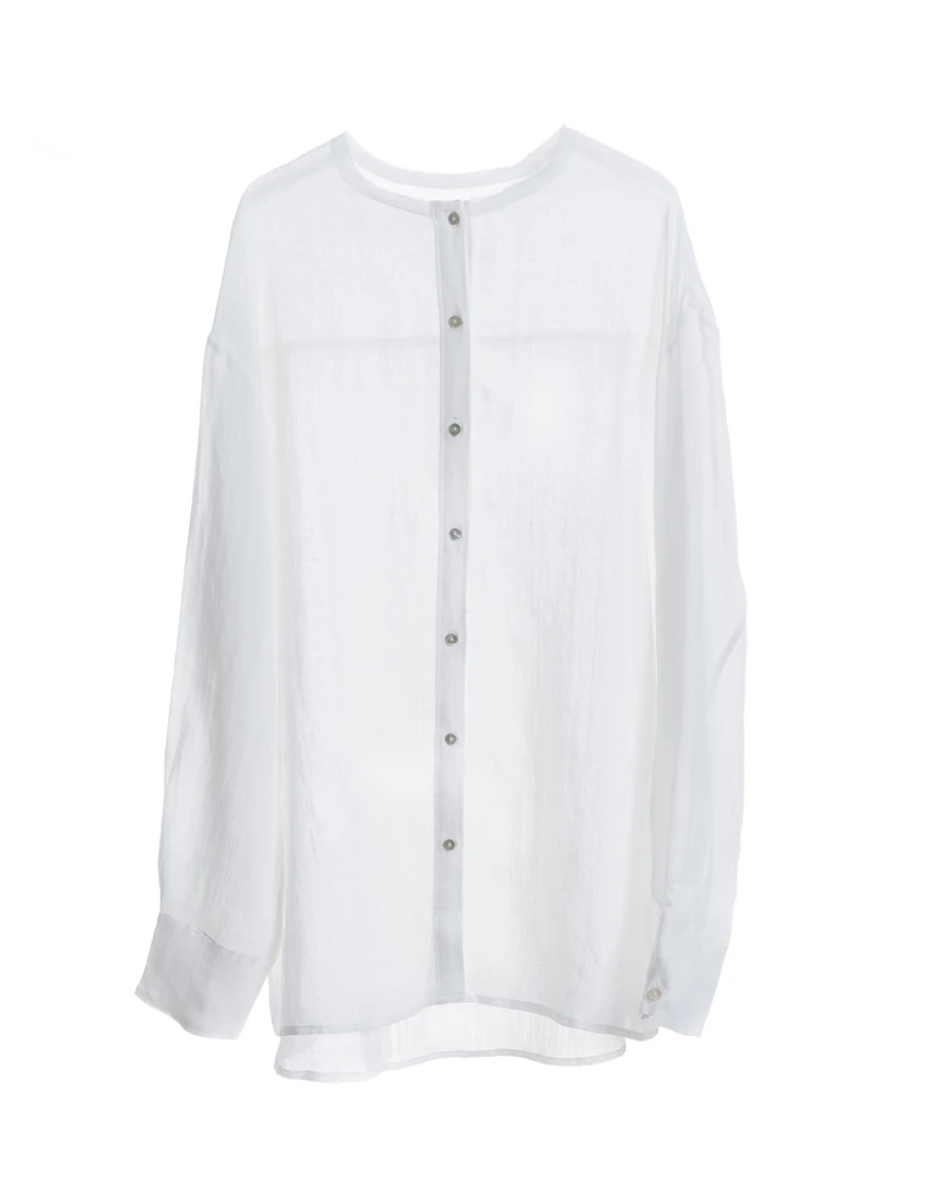 生活主张 Advocatelife上新简约洋气衣服女百搭白色衬衫JQ121223