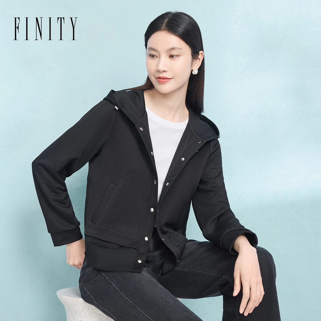 FINITY菲妮迪短外套运动时尚户外休闲春季连帽修身秋季