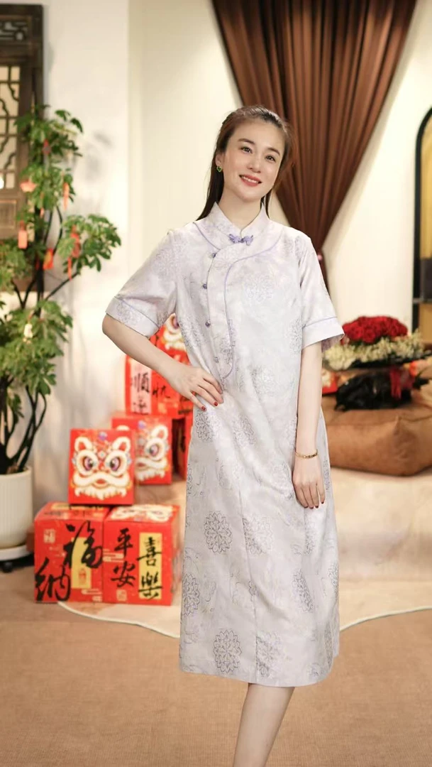 【玉洁定制】春夏新款新中式国风旗袍连衣裙BQYJ250100116