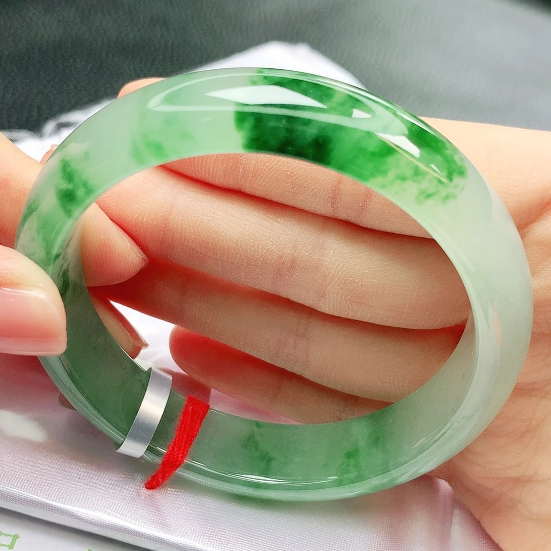 翡翠未镶嵌手镯缅甸天然a货翡翠手镯