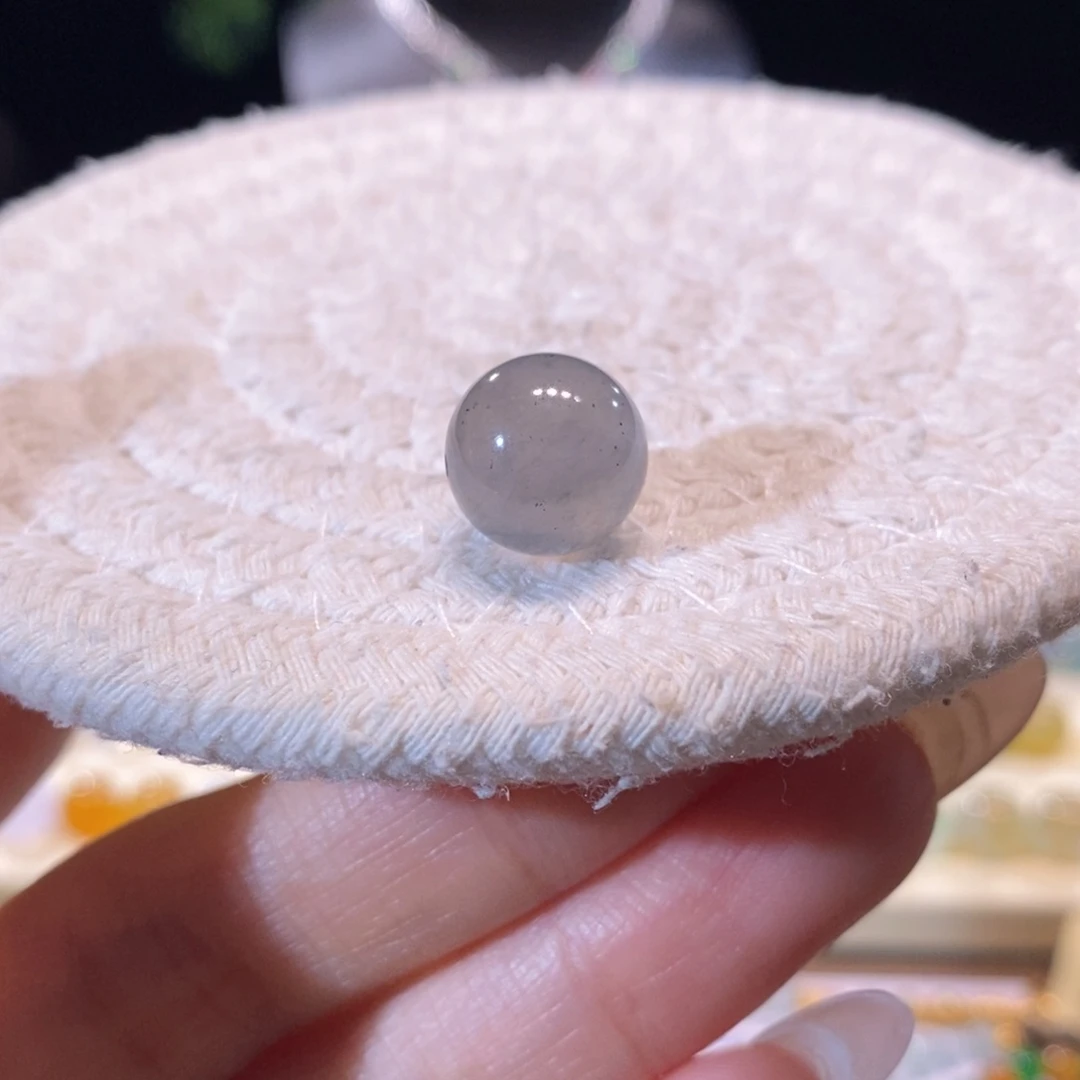 翡翠未镶嵌颈饰翡翠黑杠圆珠12mm