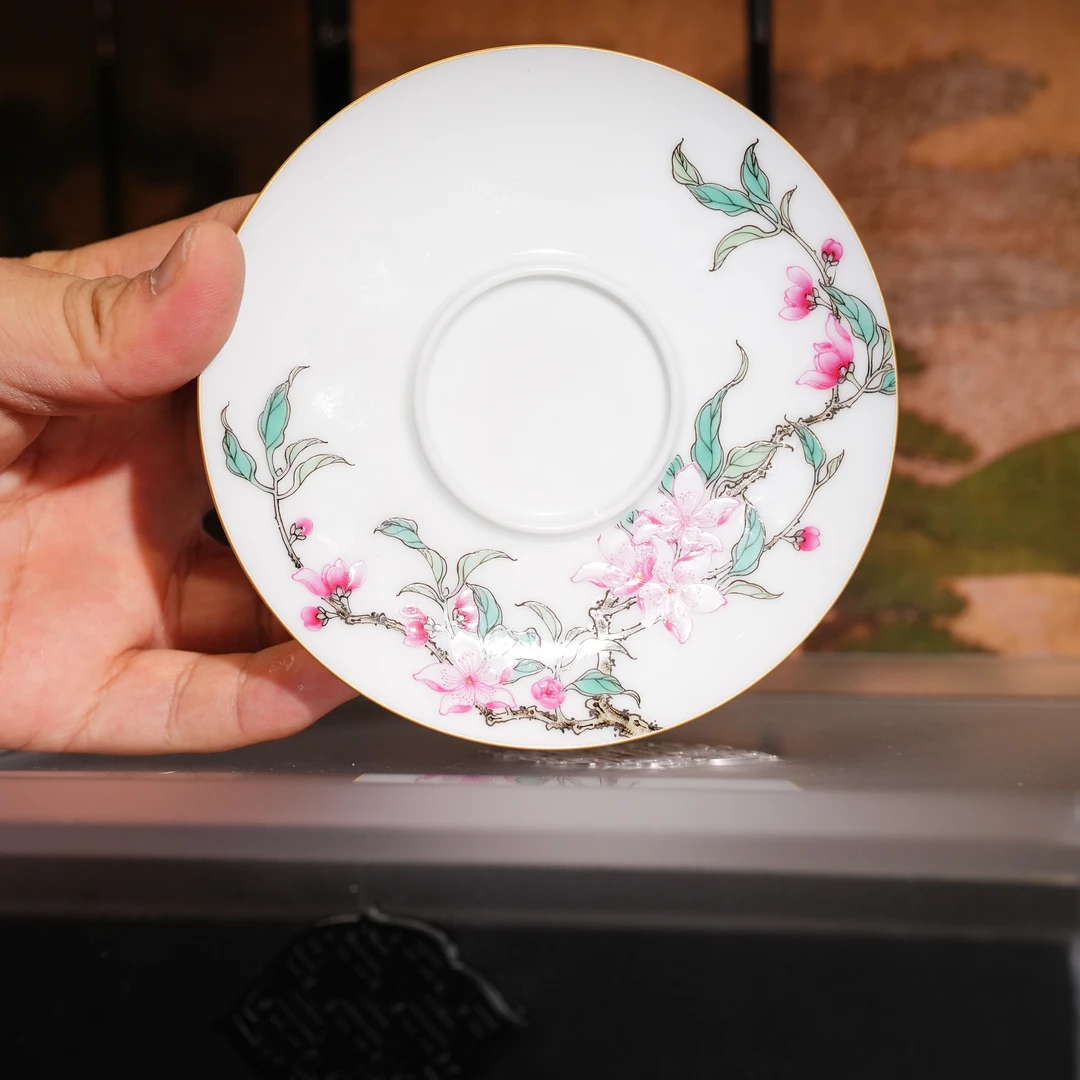 徐窑丨桃花杯托*大 景德镇陶瓷