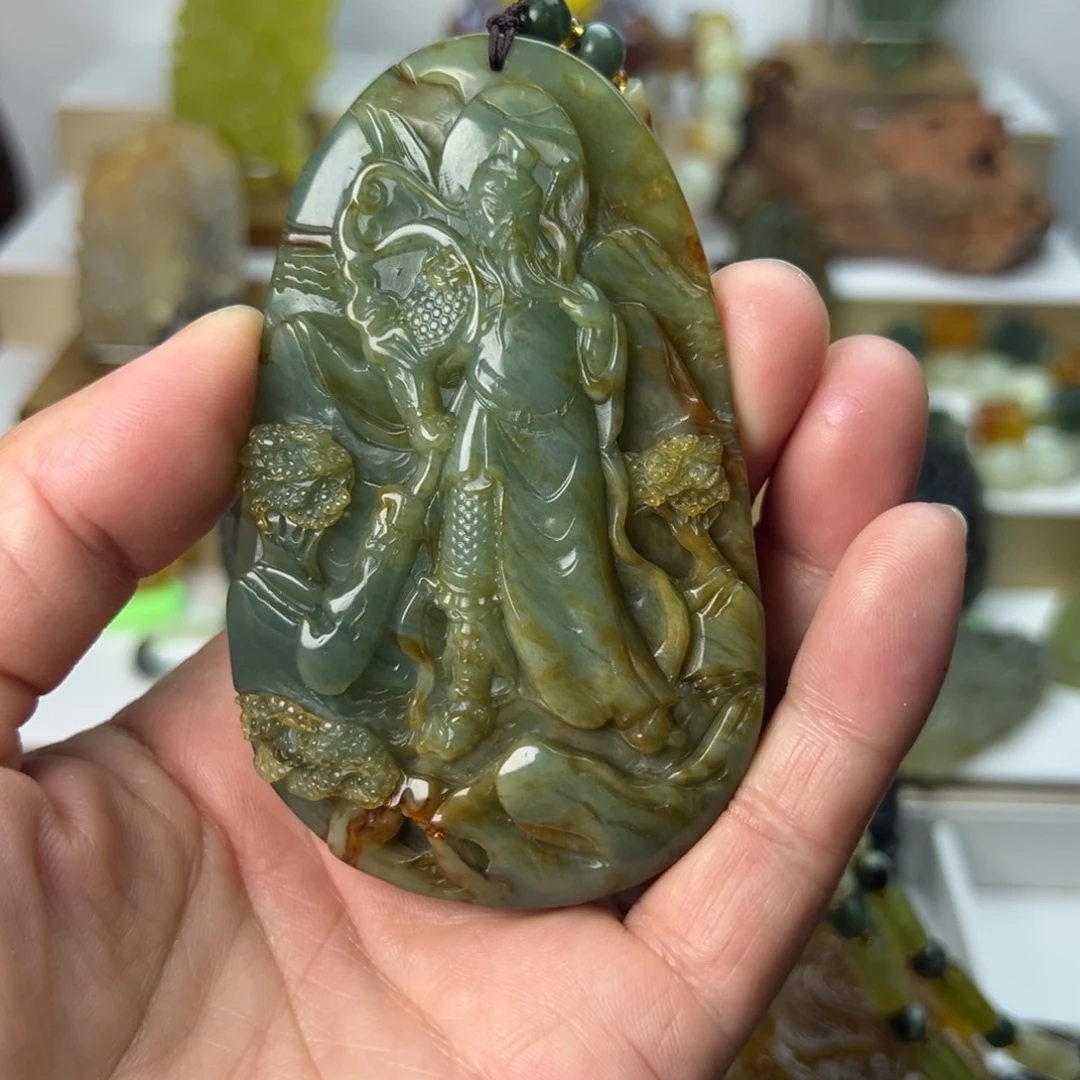 蛇纹石玉未镶嵌颈饰