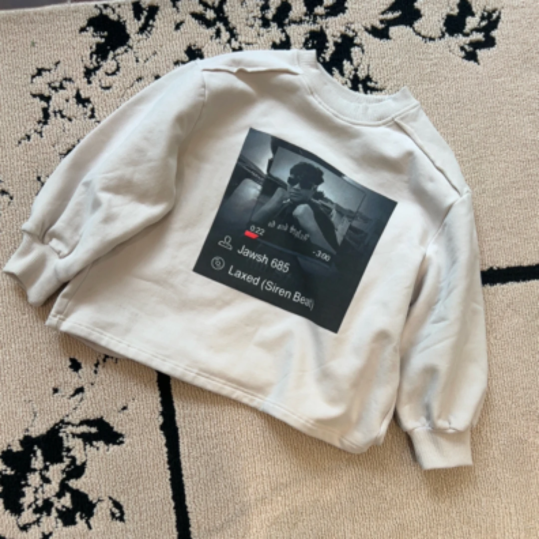 【编号Q53】A244012293-12-儿童设计感潮酷印花T恤卫衣米灰色-yew