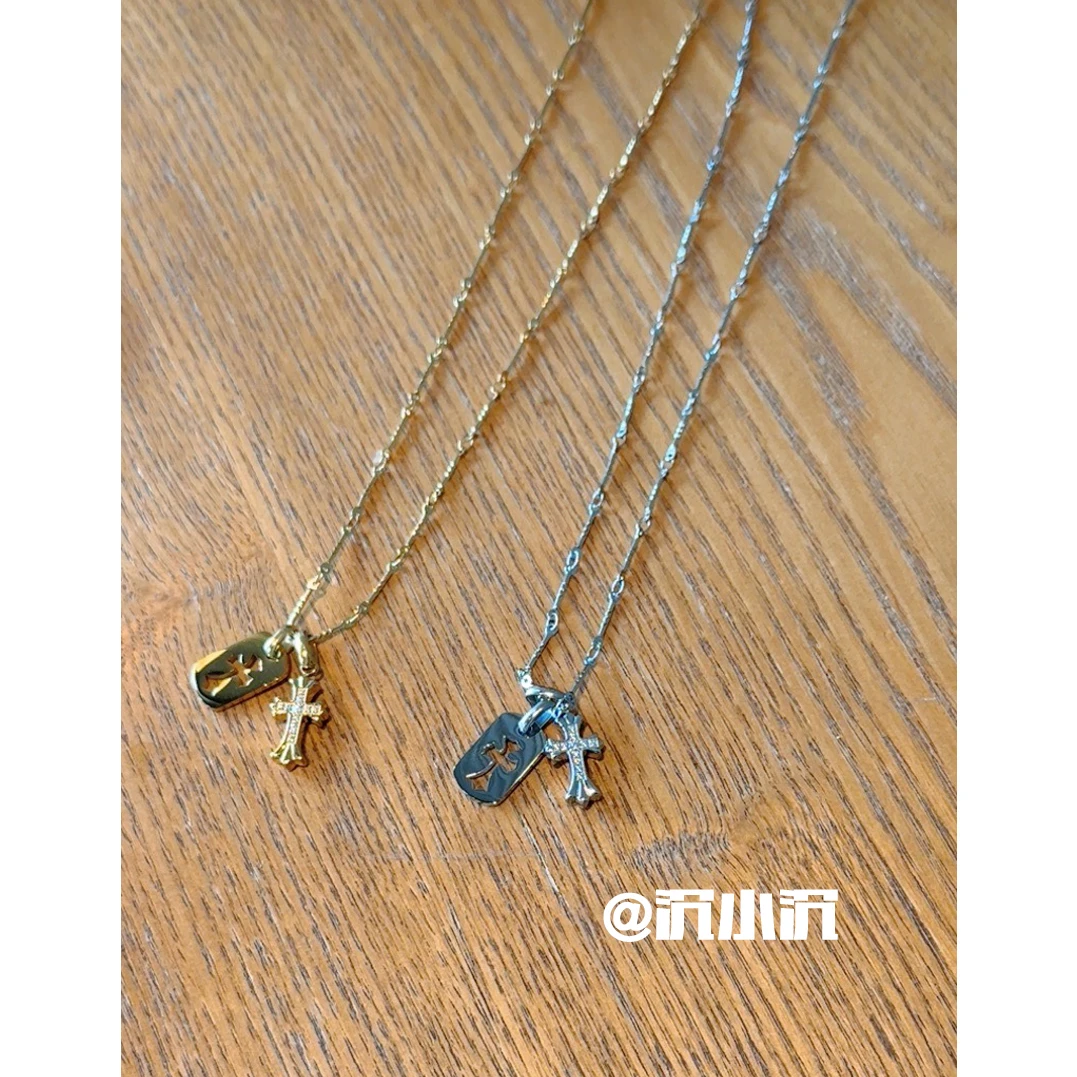 铜合金项链 【吊牌十字】高版本轻奢高级气质百搭项链Z72
