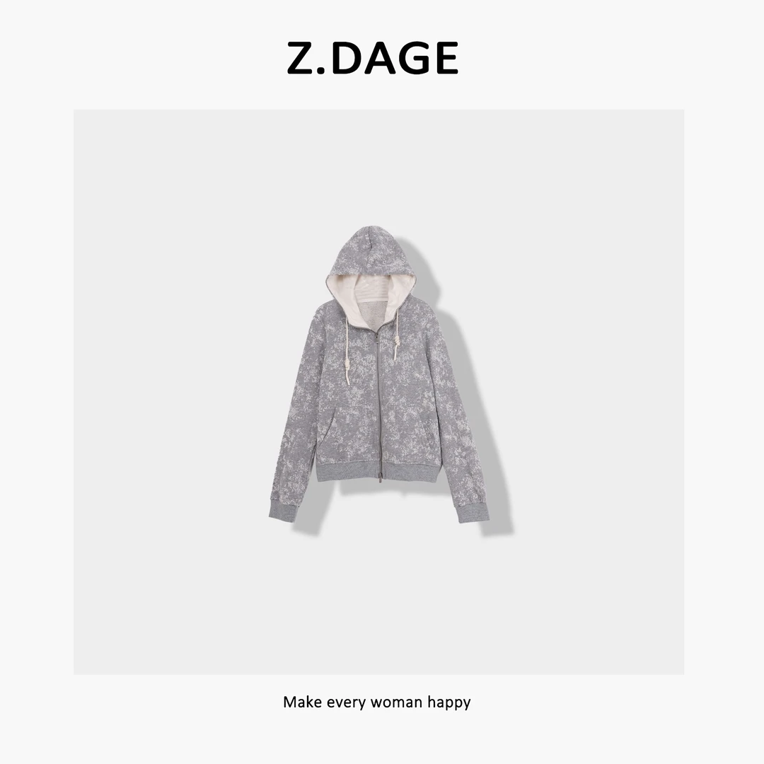 z.dage-'雾里聆风’2025春夏新款时尚休闲双链头抽绳外套-28070