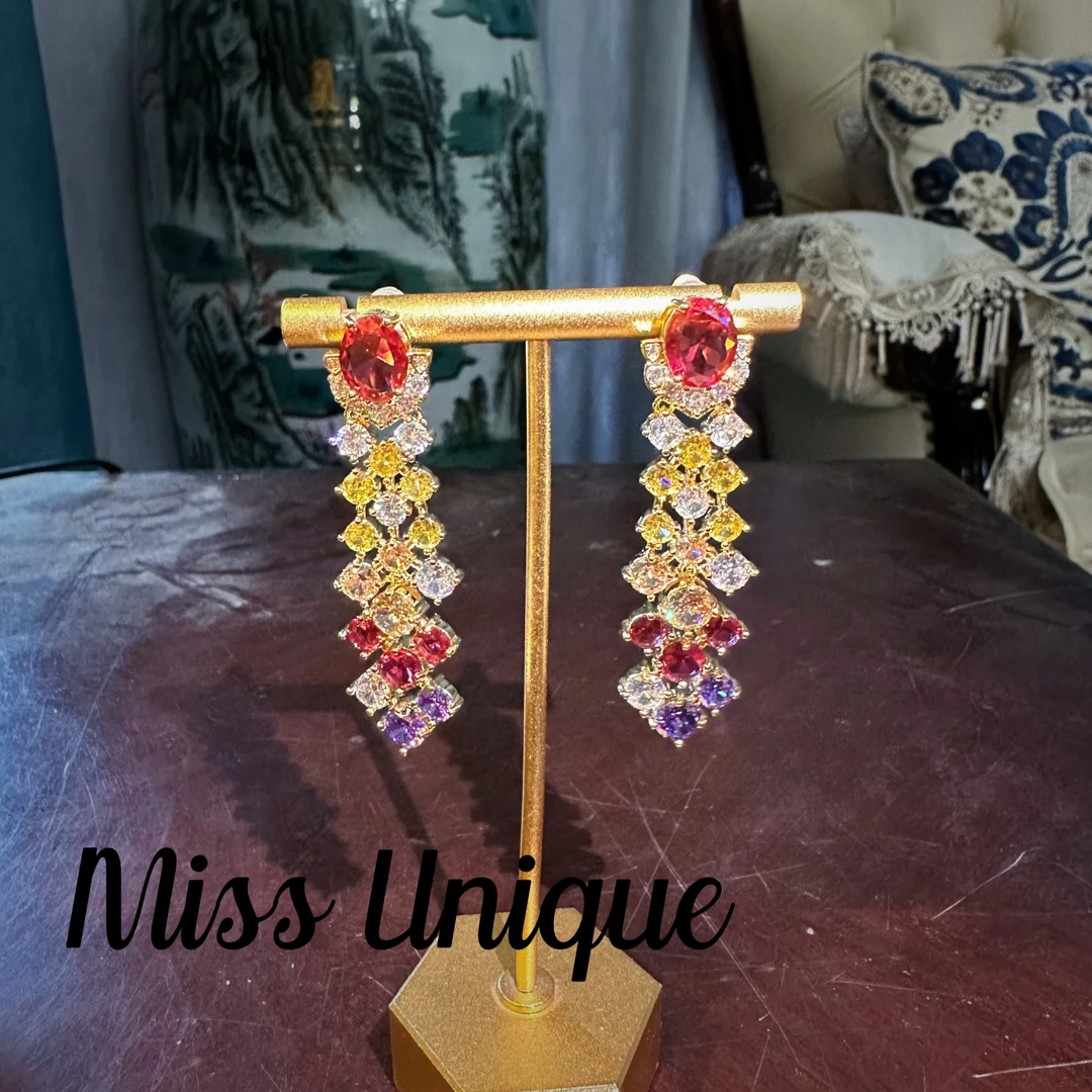 B1902新款缤纷彩色耳环