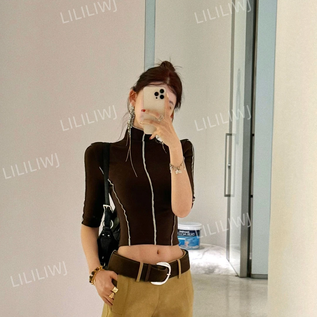 【XIAOXIN】早春韩版立领修身气质时尚长袖上衣LWJ25A1T145