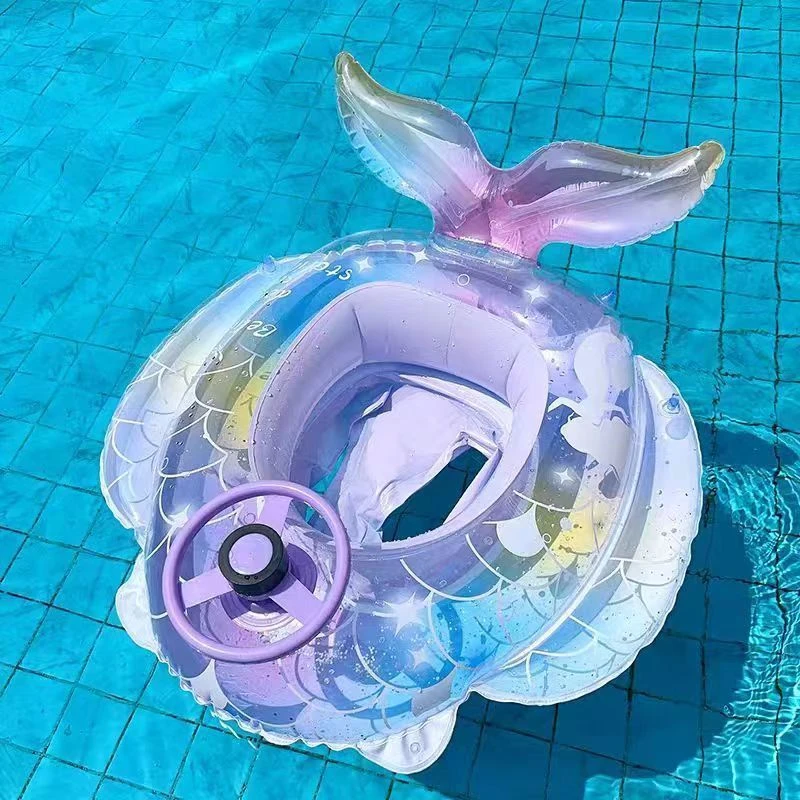 儿童游泳圈3-6岁女孩人鱼可爱耐用防侧翻加厚款宝宝腋下圈座圈