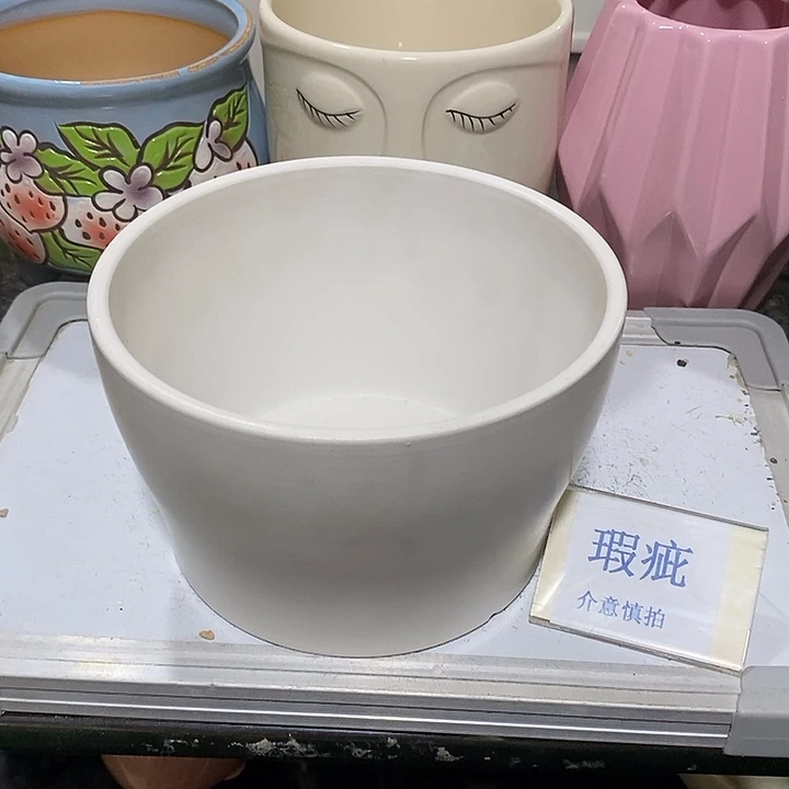 紫砂花盆多肉瑕疵盆有孔。