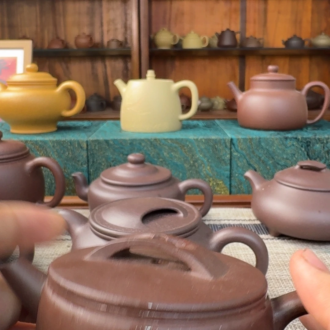 c****紫砂茶壶40砂型紫泥汉瓦170cc