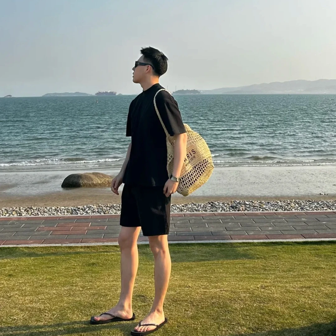 高短袖短裤洋气百搭男款