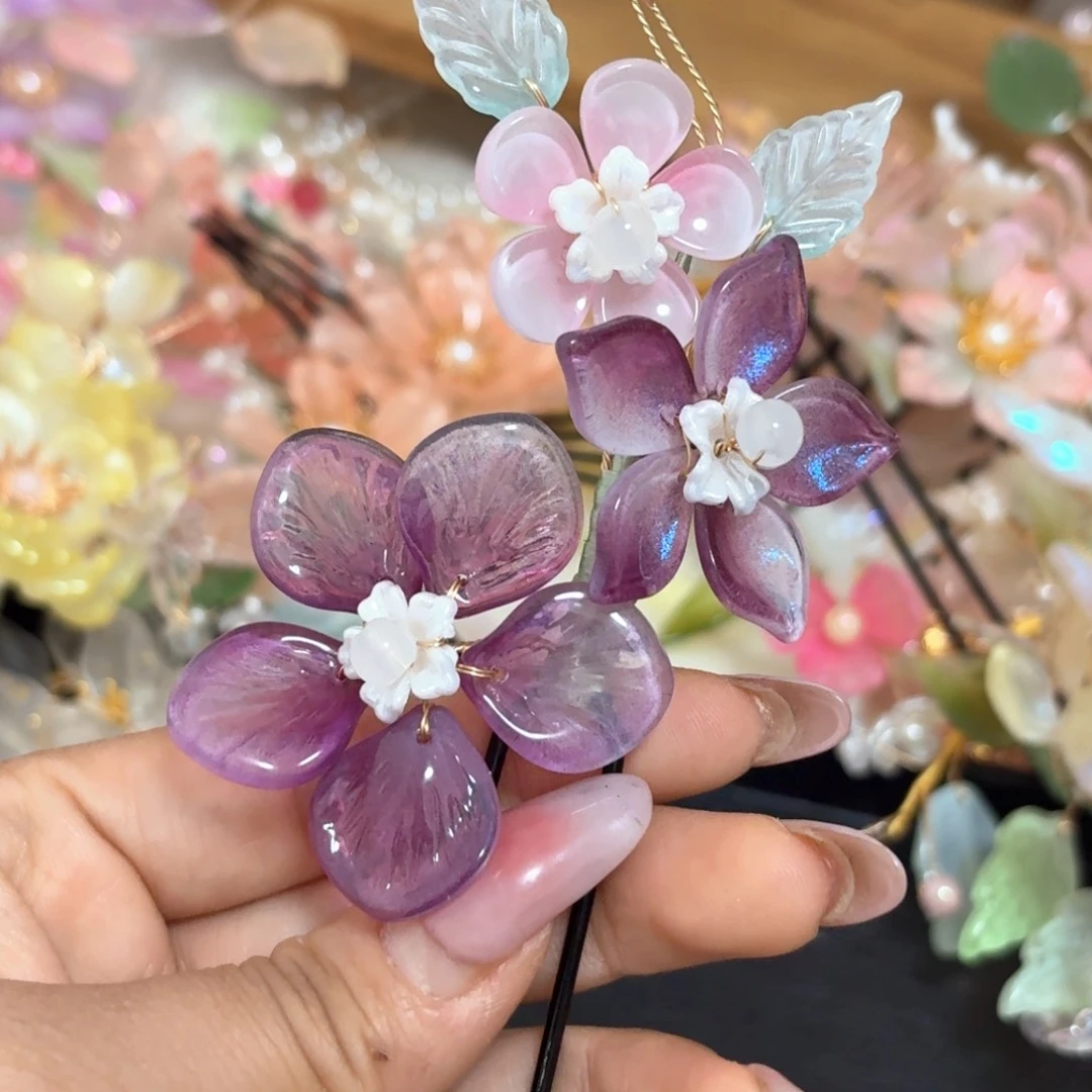 铁合金仿水晶古风琉璃发簪闪购