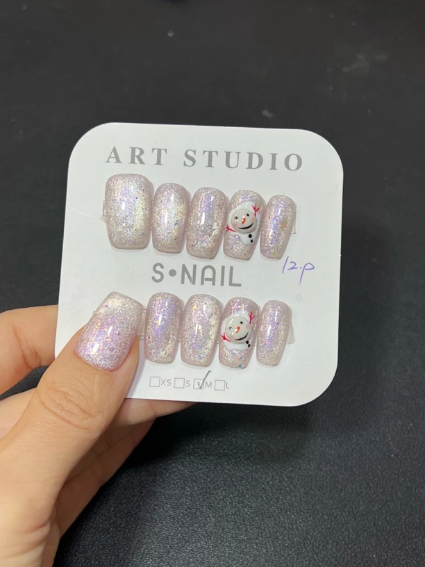 雪人卡通捏捏纯手工穿戴甲1503