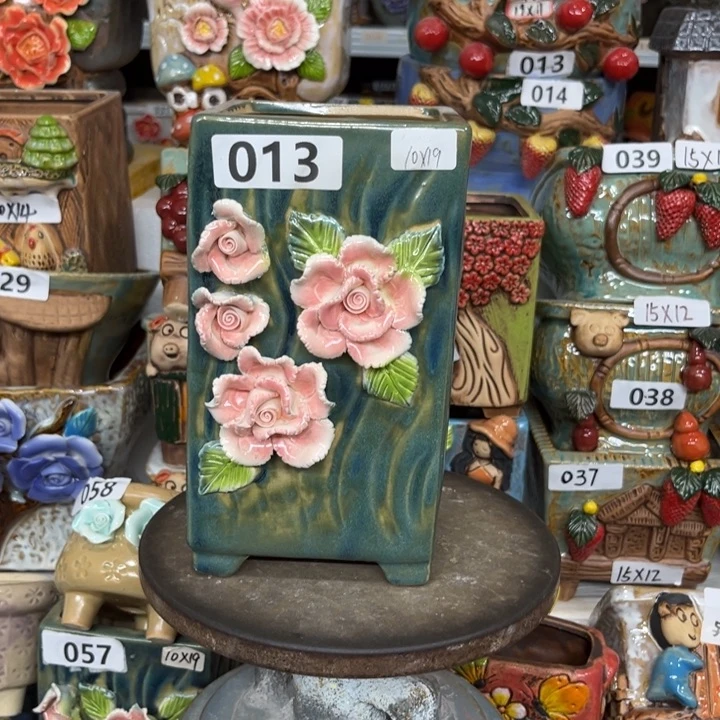 紫砂花盆粗陶材质多肉花盆