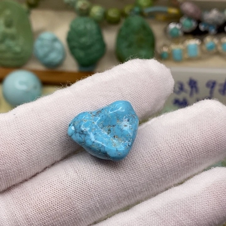 绿松石未镶嵌云盖蓝