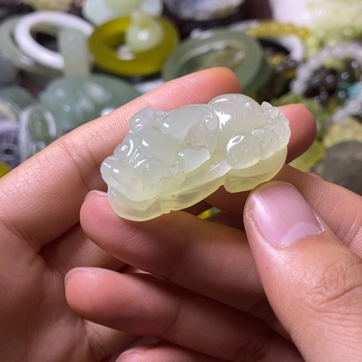 岫玉岫玉挂件未镶嵌我***代