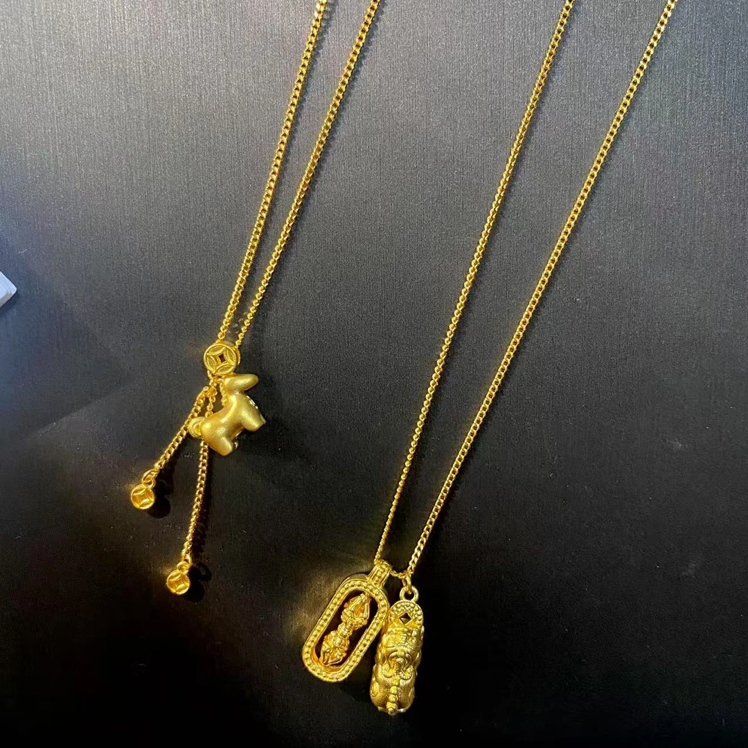 足金999黄金马上有钱项链