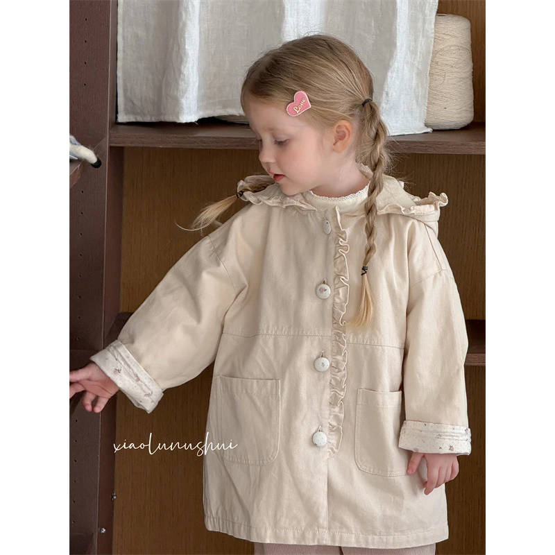 【甜美温婉】XLMS·25春~女童春季韩版连帽外套25047（汉服）尺码偏大