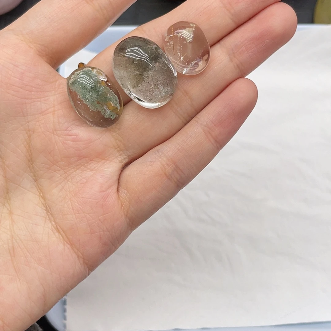 张***小珠宝半成品水晶未镶嵌36幽灵蛋面