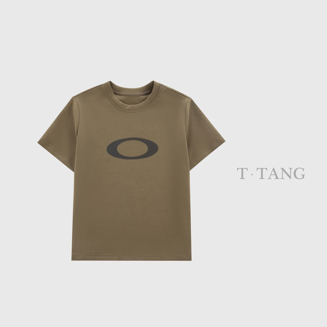 FL春夏季新款300g双面水柔棉空气层（高温印花）洋气圆领半袖【6167】