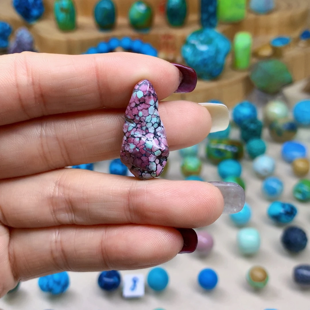 绿松石未镶嵌三彩随行