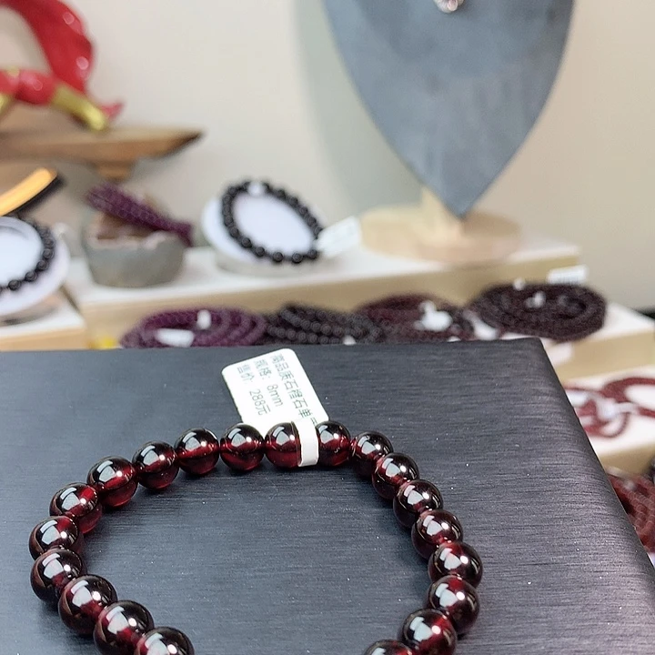 石榴石手链未镶嵌石榴石卡8毕业