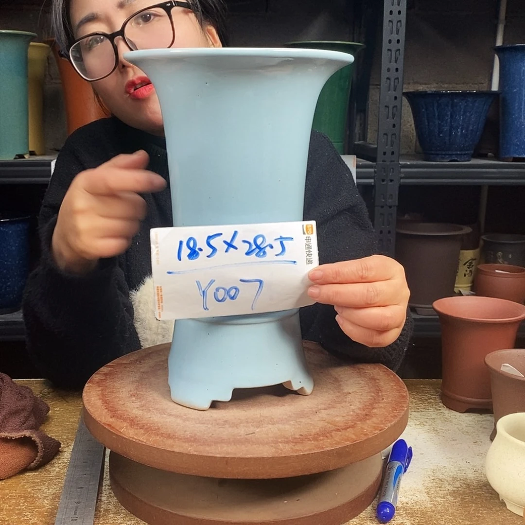 紫砂一只花盆货号Y007