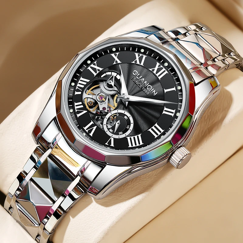 2025新品上市冠琴男士手表机械表全自动高档气质防水夜光时尚腕表