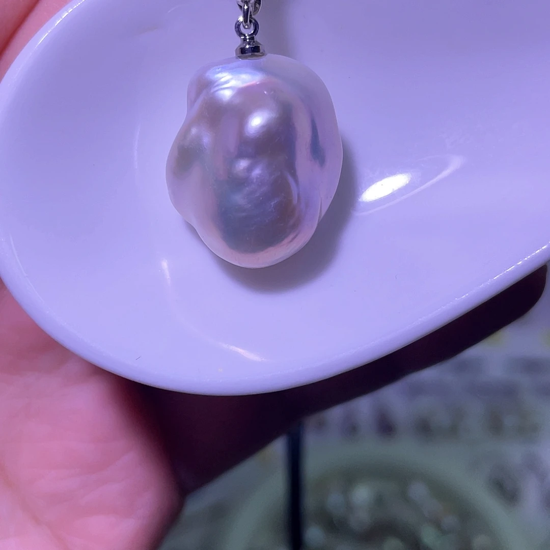 淡水珍珠合金天然淡水珍珠吊坠
