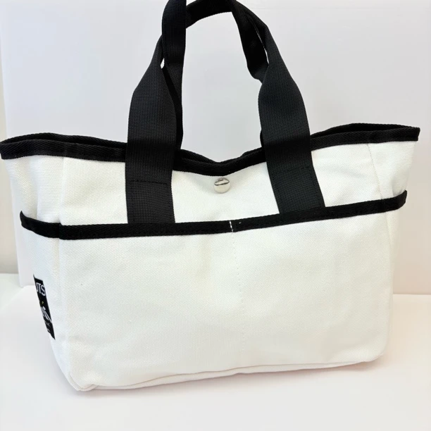 57476 白色卡通图案，帆布印花托特包手提单肩包，尺寸：28×21cm