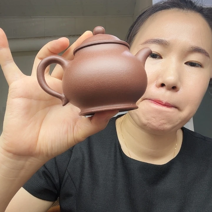 茶壶紫砂原矿半手工紫泥潘壶200cc