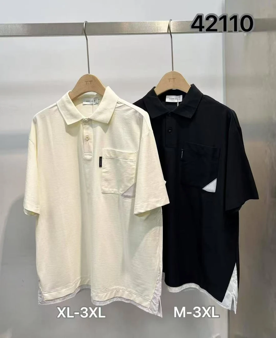 高品质POLO！拼接设计感 亲肤细腻微弹力42110