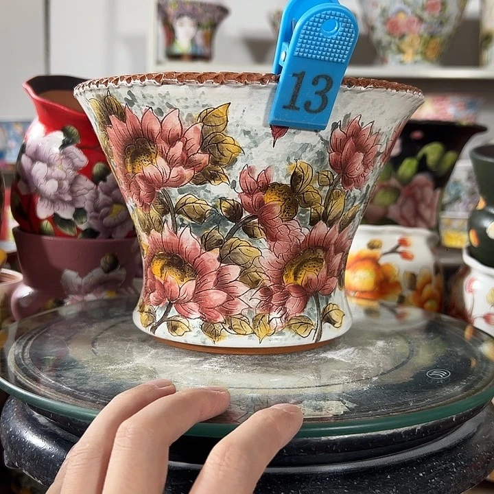 满38包邮景德镇幸运花盆