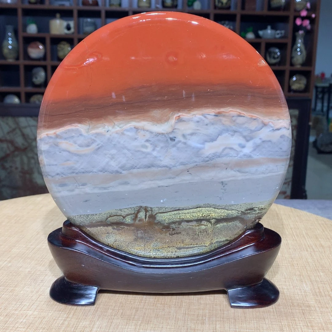 紫砂广西国画石，收藏观赏