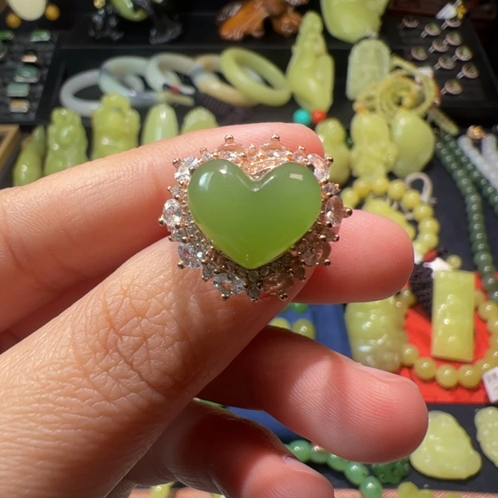 和田玉（碧玉）颈饰银S925镶嵌