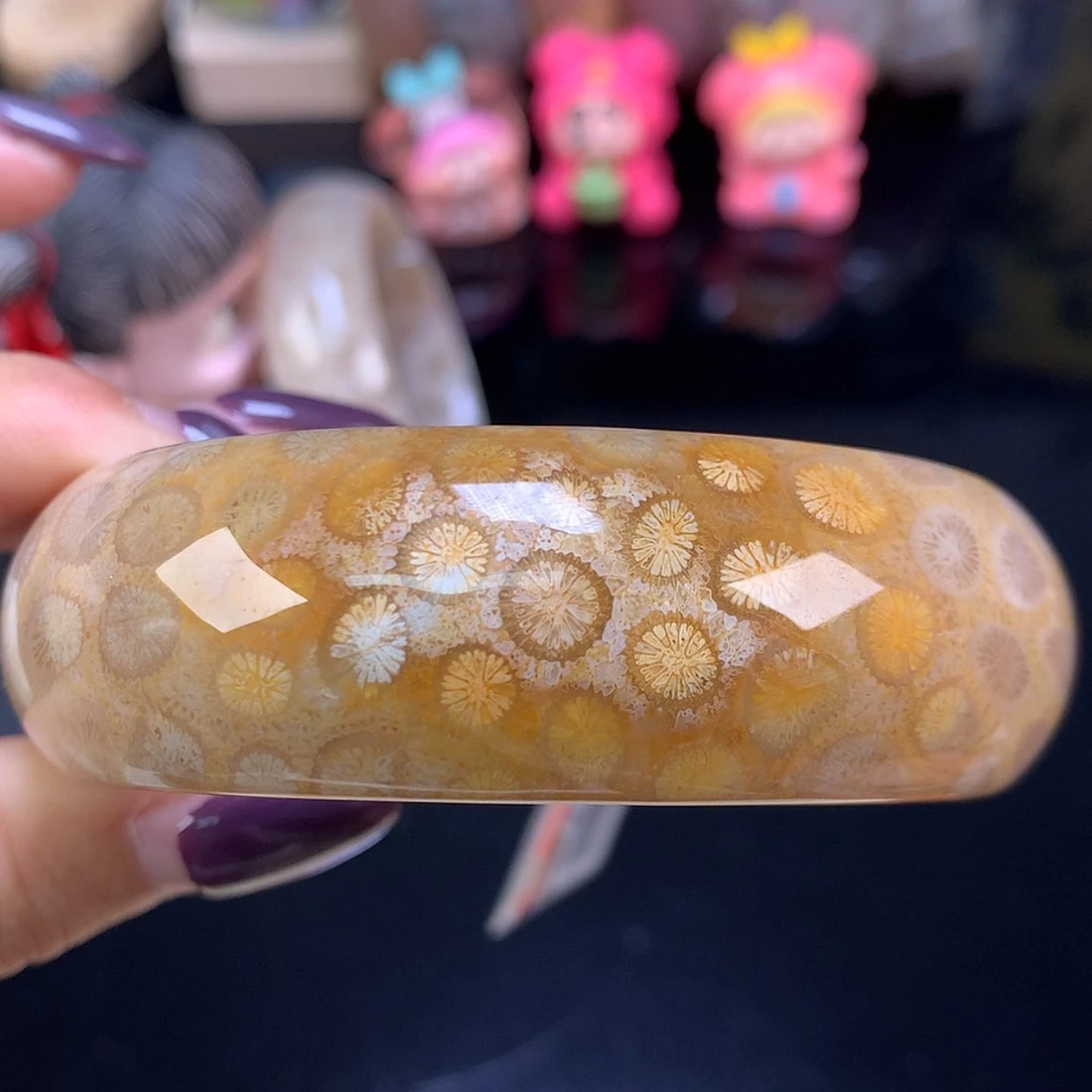 【闪购商品】颈饰未镶嵌硅化珊瑚（珊瑚玉）哇 糖冰花61口（10号）