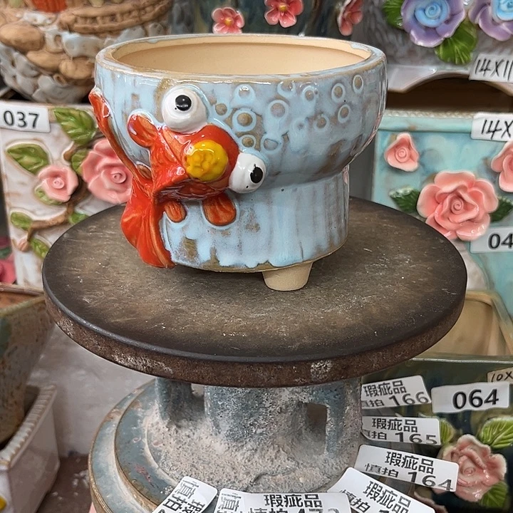 紫砂花盆粗陶材质多肉花盆