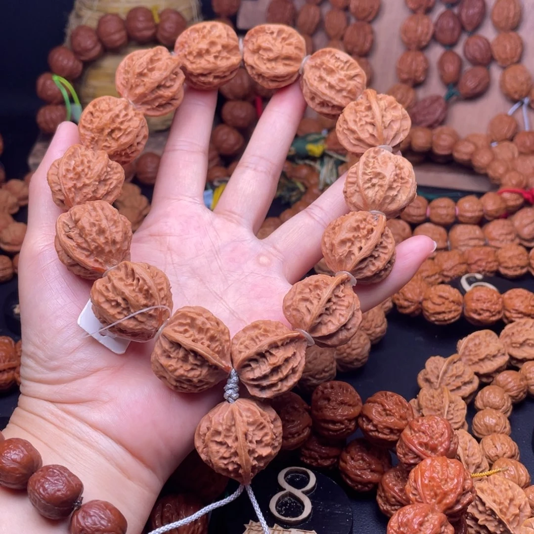文玩核桃手串白茬龙脊