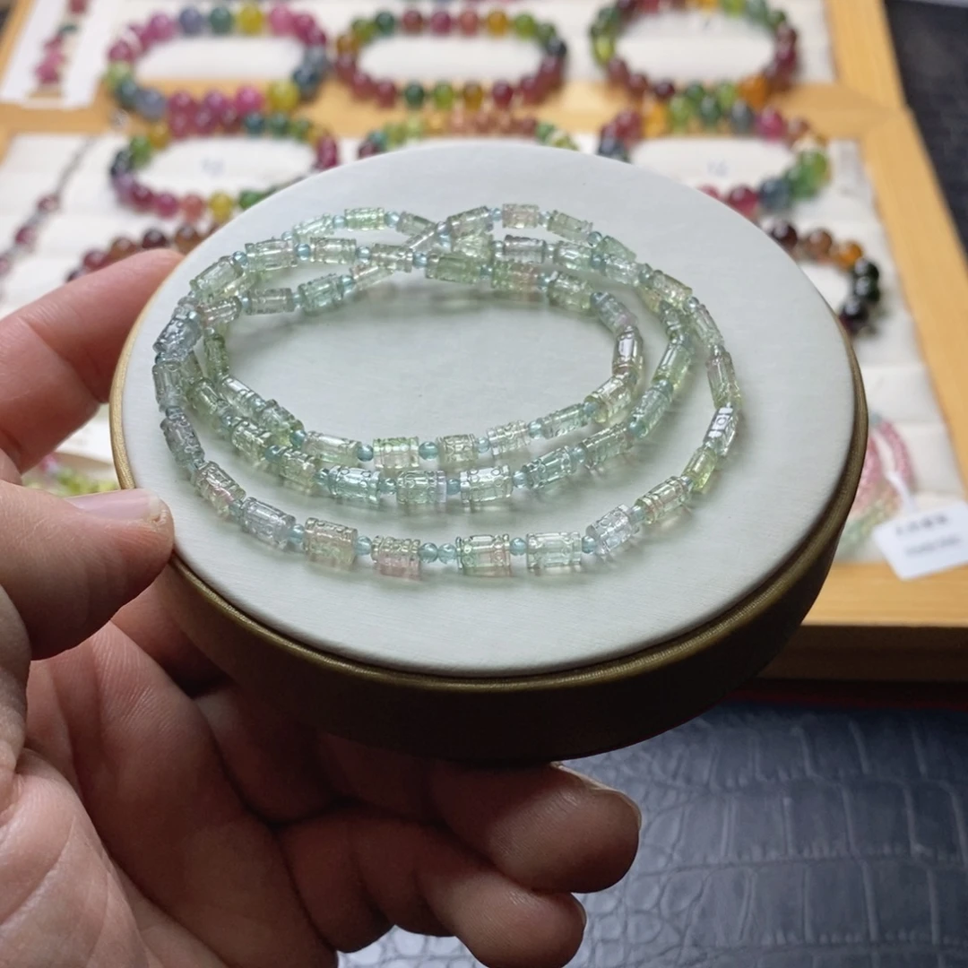 碧玺未镶嵌碧玺手链