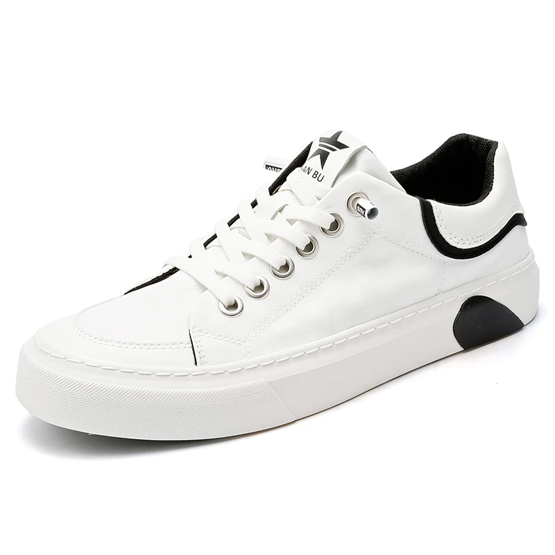 25147春季男士帆布鞋低帮透气小白鞋潮流百搭棋盘格布鞋休闲鞋子