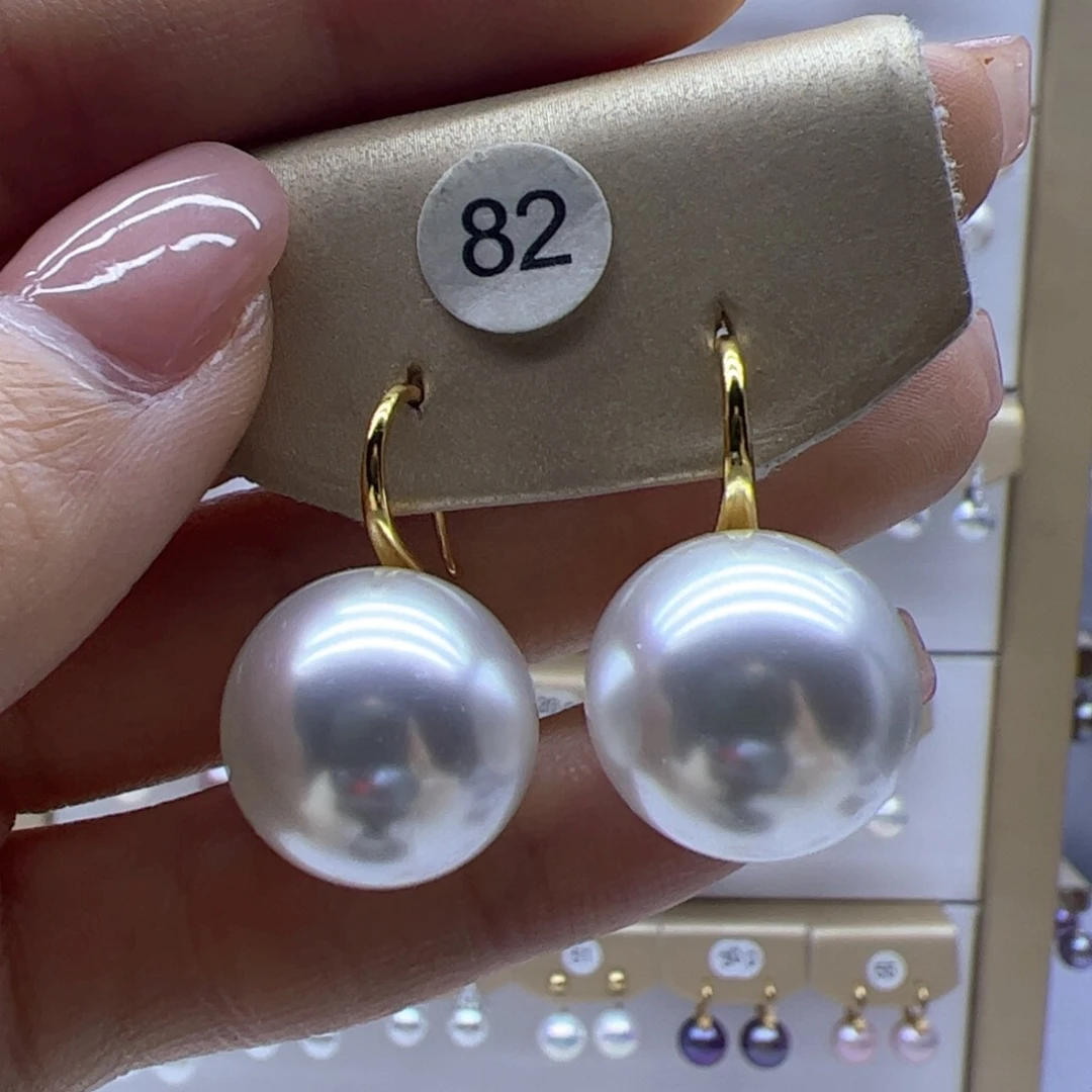 淡水珍珠耳饰银S925镶嵌